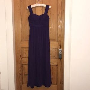 Jenny Yoo crinkle chiffon dress imperial violet